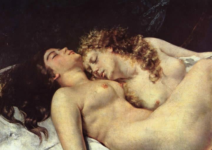 Gustave Courbet The Sleepers detail
